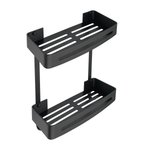 Imagen de REPISA Doble Toronto Aluminio Negro 32x12.5x35cm