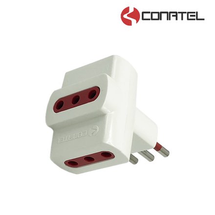 Imagen de ADAPTADOR 3 Tomas en 3 Líneas Blanco CONATEL/VIVON