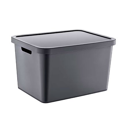 Imagen de CAJA Organizadora Plastica c/Tapa Gris 28x37x22cm h