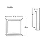 Imagen de APLIQUE Pared 4w Led Entero Cuadrado Frio Negro 14x14x5 cm