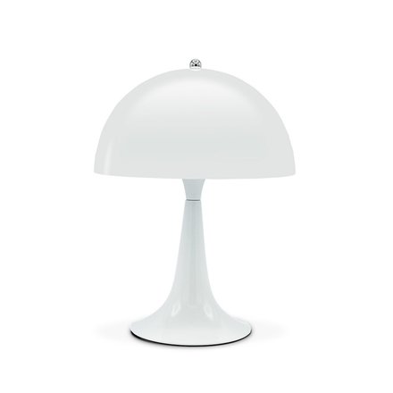 Imagen de LAMPARA de mesa Hongo Metal Blanca 36cm h