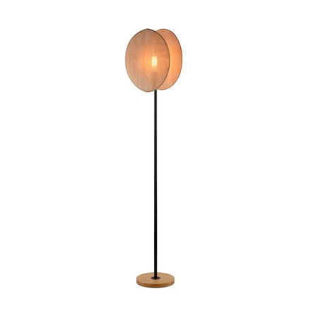 Imagen de LAMPARA de Pie Tela/Madera Beige 168cm H