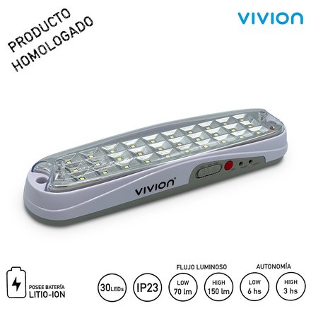 Imagen de LUZ de Emergencia 3w/30 Leds Frío Vivion