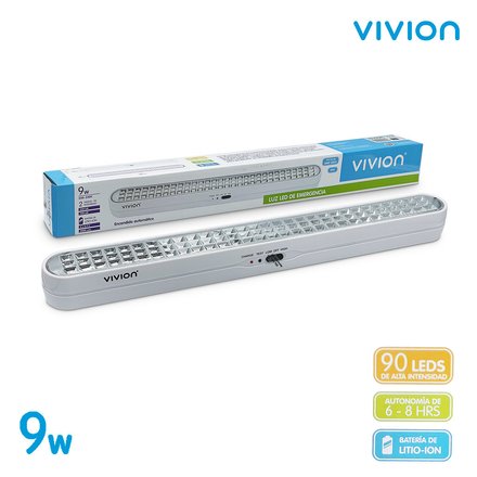 Imagen de LUZ de Emergencia 9w/90 Leds Frío Vivion