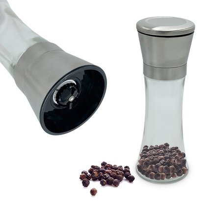 Imagen de MOLINILLO de Vidrio Pimienta c/Tapa 19hx6.5Ø