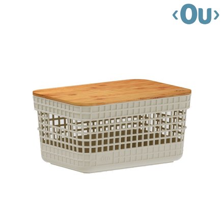 Imagen de Organizador Bambu 2.5Lts BEIGE GRID Ou