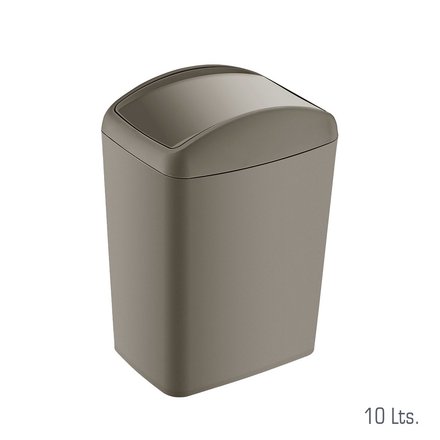 Imagen de PAPELERA 10Lts Plastica Vaiven Marron 17x23x32cm H
