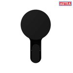 Imagen de PERCHA Negra con Ventosa Adhesiva Astra Ø6x11.5cm H