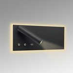 Imagen de APLIQUE Velador DIXON 9W+3W Negro Izquierdo c/USB 25x11x11.5cm