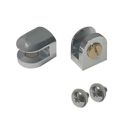 Imagen de SOPORTE p/Repisa (par) Cromo Para vidrio de 5mm