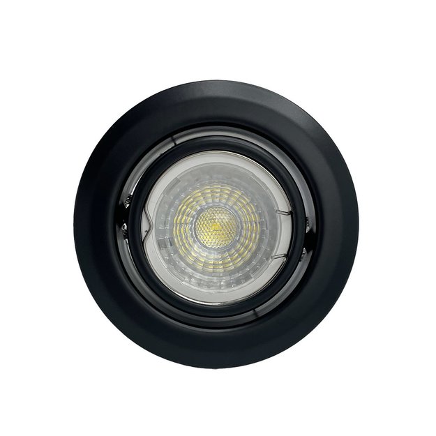 Imagen de SPOT Embutir p/Dicroica Redondo Movil Negro Ø9.5cm