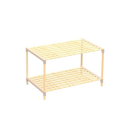 Imagen de ESTANTERIA x 2 Estantes Madera/Plastico 66x33x45cm H