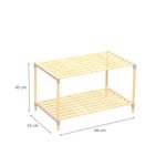 Imagen de ESTANTERIA x 2 Estantes Madera/Plastico 66x33x45cm H