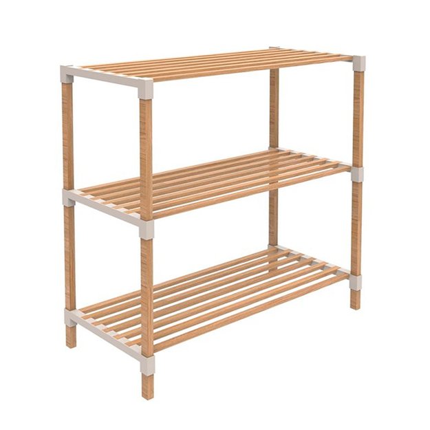 Imagen de ESTANTERIA x 3 Estantes Madera/Plastico 78x30x65cm H