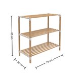 Imagen de ESTANTERIA x 3 Estantes Madera/Plastico 78x30x65cm H