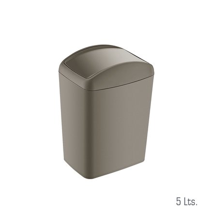 Imagen de PAPELERA 5Lts Plastica Vaiven Marron 13x18x25cm H