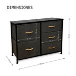 Imagen de PETIT Organizador CARBON 5 Cajones 85x30x70cm