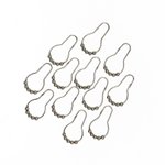 Imagen de ARGOLLAS Metalicas para Cortina de Baño 12 unid.