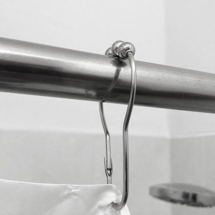 Imagen de ARGOLLAS Metalicas para Cortina de Baño 12 unid.