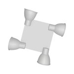 Imagen de Spot RETRO Blanco 4 Luces GU10