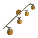Imagen de Spot RONI 4 Luces GU10 Acero/Mad.L:64.5cm