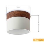Imagen de PANEL LED 9W Calido Blanco-Madera Ø10cm