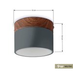 Imagen de PANEL LED 9W Neutro Gris-Madera Ø10cm