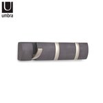 Imagen de PERCHERO Flip 3 Ganchos Grafito/Gris UMBRA 30x6/3cm