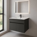 Imagen de M.Baño p/Colgar Dubai Gris c/Bacha Recta 61cm