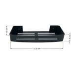 Imagen de REPISA Simple Toronto Aluminio Negra 32x12.5x4.5cm