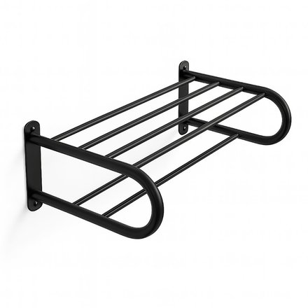 Imagen de TOALLERO Repisa Hotelero Negro 53.5x19x30cm Prof.