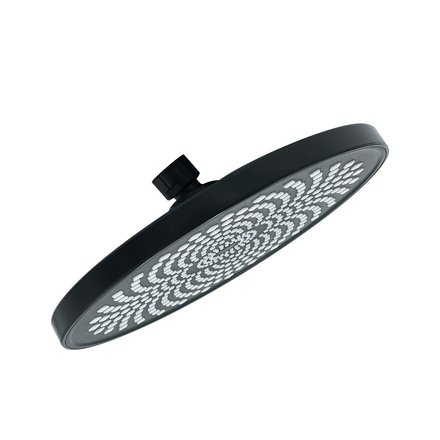 Imagen de ROSETON Redondo Negro c/Rótula 22cm Ø Abs/Silicona