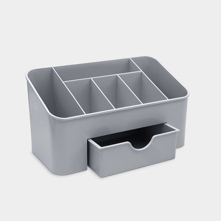 Imagen de ORGANIZADOR Multifuncional c/Reparticiones y Cajon Gris 22x11x12cm h