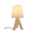 Imagen de LAMPARA Tripode Madera c/Pantalla 34.5cm H