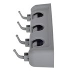 Imagen de Soporte p/Escobas x 3 Plastico Gris 26x6cm / 9cm prof.
