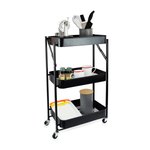 Imagen de CARRITO Auxiliar plegable Negro 45x30x77cm