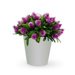 Imagen de MACETA Recta D1 Flores Rojas/Lilas