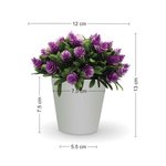 Imagen de MACETA Recta D1 Flores Rojas/Lilas