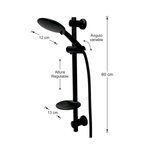 Imagen de PANEL Columna de Ducha Negro c/Jabonera