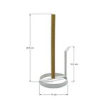 Imagen de PORTAROLLO Nórdico Blanco/Madera Ø11cm/H 26.5cm