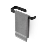 Imagen de TOALLERO Corto Toronto Aluminio Negro 25x6x3cm