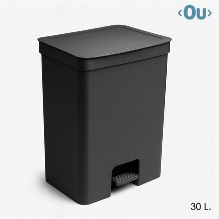 Imagen de Cesto de Residuos con Pedal 30L NEGRO Ou TRIUM