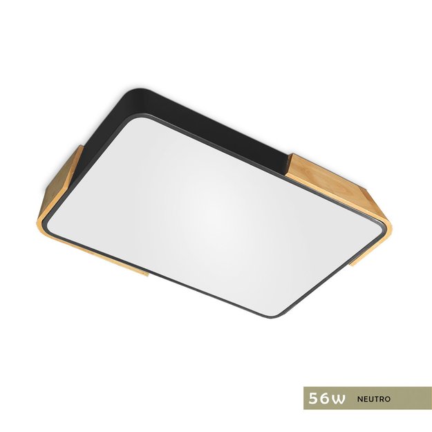 Imagen de PANEL LED 56W Neutro Negro-Madera 65x43cm