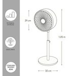 Imagen de VENTILADOR de Pie Turbina Negro 105cm H