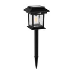 Imagen de FAROL Solar c/Sensor c/Pincho Negro 12x12x14cm H
