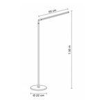 Imagen de Lampara de Pié LED 14w Cane Negra 150cm H
