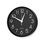 Imagen de Reloj de Pared 25cm Marco Negro/ Int Negro D8