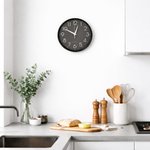 Imagen de Reloj de Pared 25cm Marco Negro/ Int Negro D8
