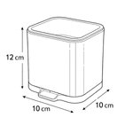 Imagen de PORTA Cubiertero Acero Inox. c/Pico Evacuador 10x10x12cm H