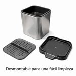 Imagen de PORTA Cubiertero Acero Inox. c/Pico Evacuador 10x10x12cm H